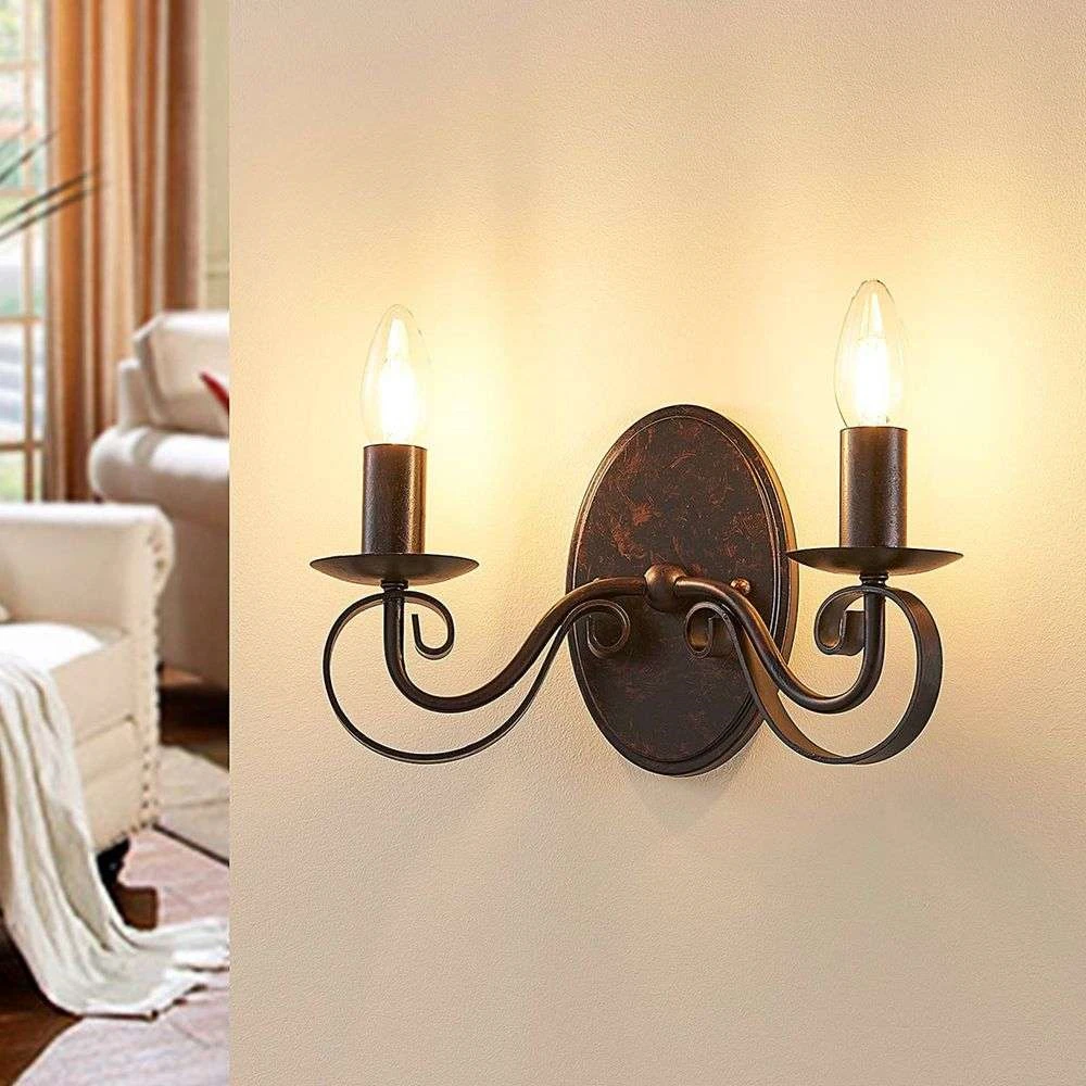 Lucande Lámparas Caleb Aplique De Pared Rust - Lucande 3 Lucande Lámparas Caleb Aplique De Pared Rust - Lucande - Imagen 3