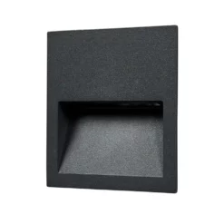 Lucande Lámparas Loya Square Empotrable Exterior IP54 Dark Grey - Lucande