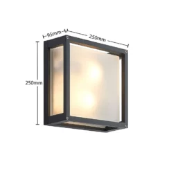 Lucande Lámparas Aurelien Square Aplique Exterior IP54 Dark Grey - Lucande -Lucande Tienda de ventas 42510965379255