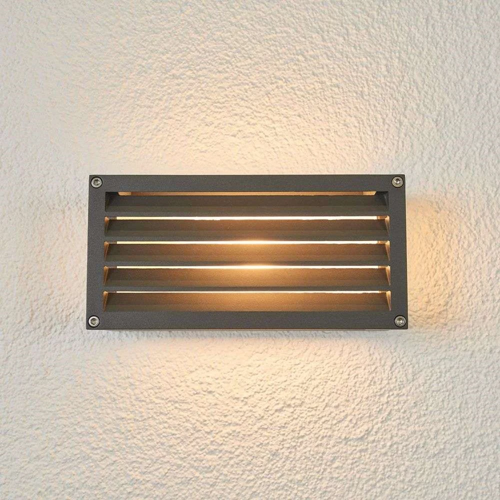 Lucande Lámparas Aurelien Cover Long Udendørs Aplique De Pared Dark Grey/White - Lucande 2 Lucande Lámparas Aurelien Cover Long Udendørs Aplique De Pared Dark Grey/White - Lucande - Imagen 2