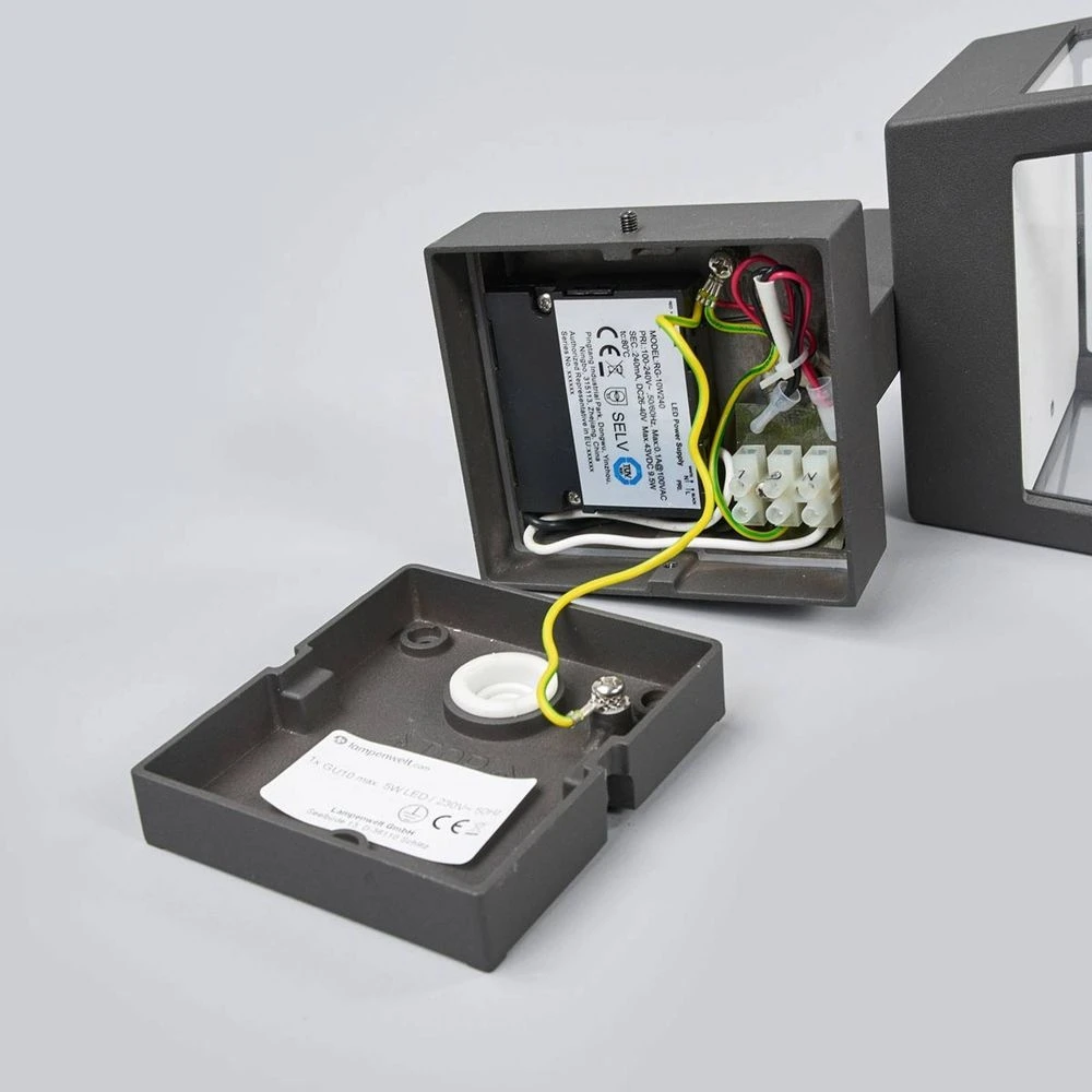 Lucande Lámparas Chaja Udendørs Aplique De Pared W/SensorDark Grey/Clear - Lucande 6 Lucande Lámparas Chaja Udendørs Aplique De Pared W/SensorDark Grey/Clear - Lucande - Imagen 6