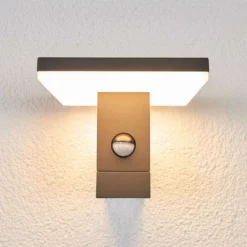 Lucande Lámparas Olesia Aplique Pared Exterior W/Sensor Dark Grey/Opal - Lucande -Lucande Tienda de ventas 42510965442993