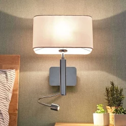 Lucande Lámparas Jettka Aplique De Pared White/Chrome - Lucande -Lucande Tienda de ventas 42510965483415