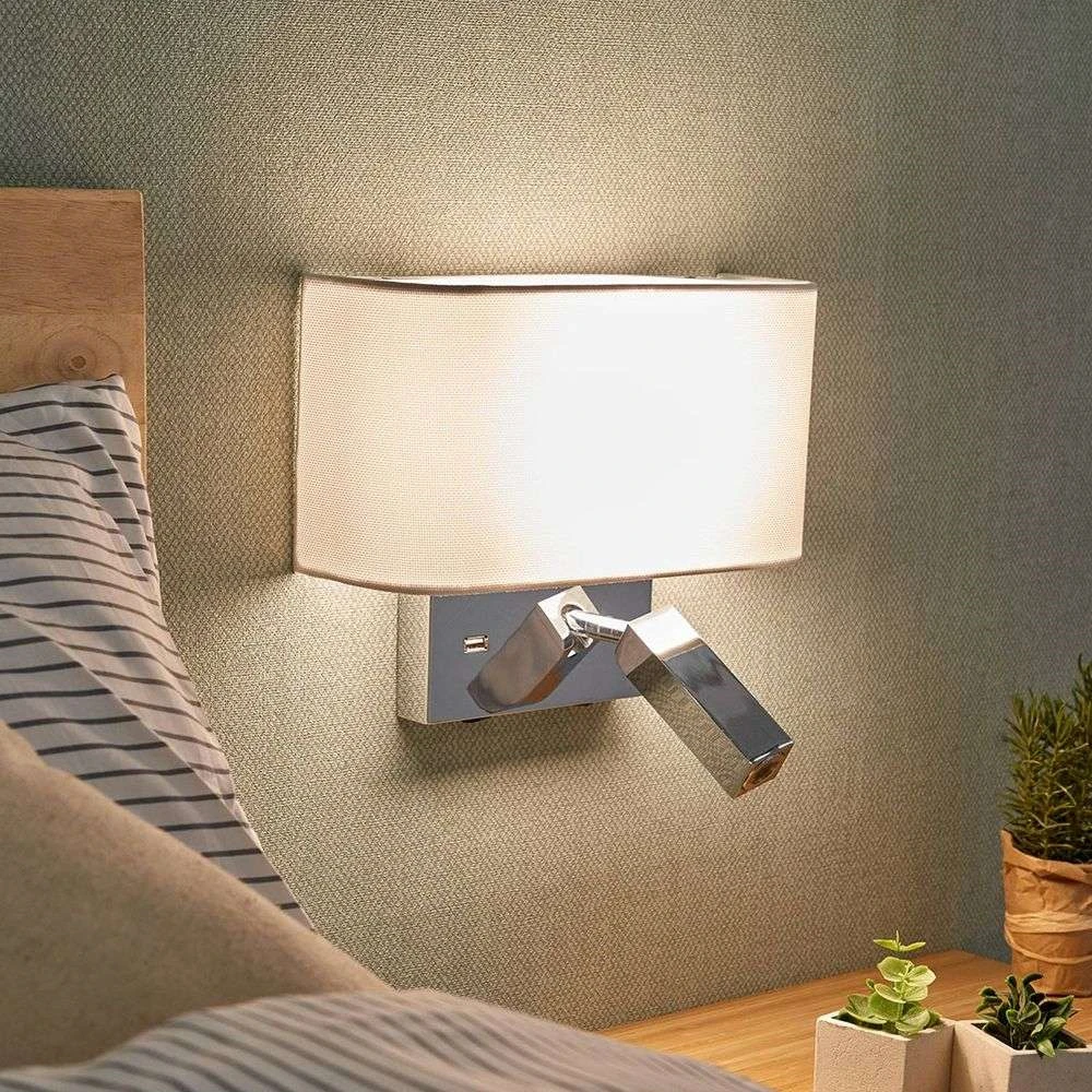 Lucande Lámparas Virve Aplique De Pared White/Chrome - Lucande 2 Lucande Lámparas Virve Aplique De Pared White/Chrome - Lucande - Imagen 2