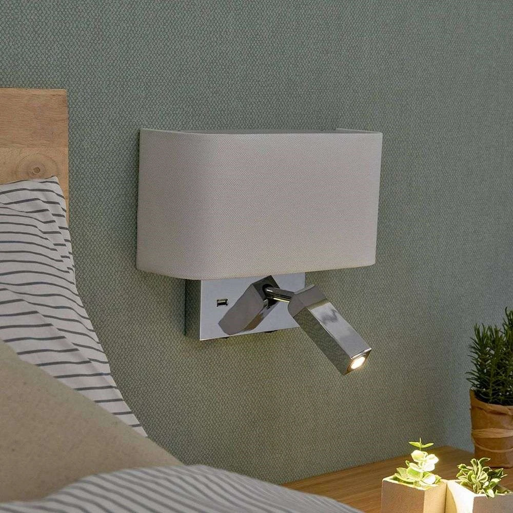 Lucande Lámparas Virve Aplique De Pared White/Chrome - Lucande 3 Lucande Lámparas Virve Aplique De Pared White/Chrome - Lucande - Imagen 3