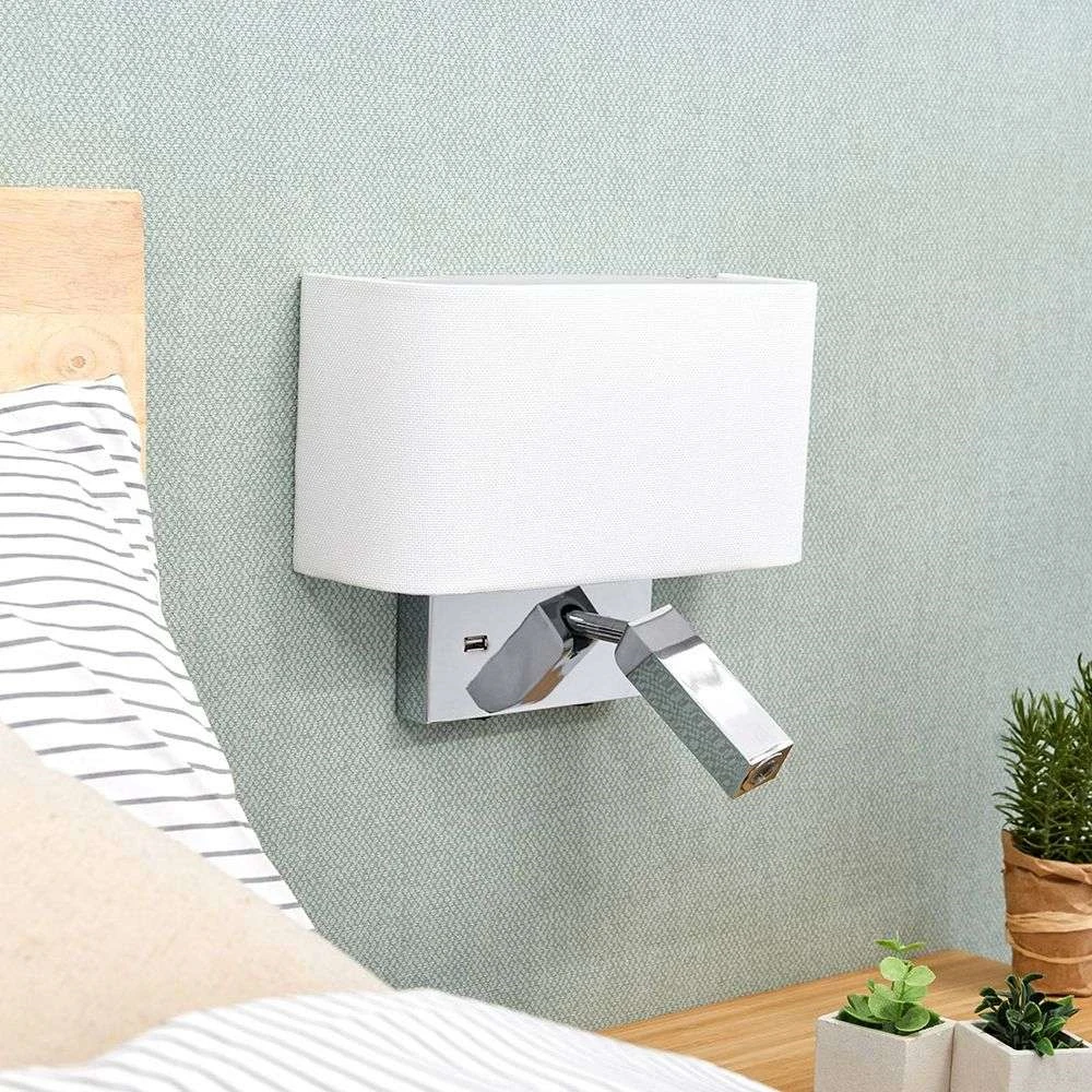 Lucande Lámparas Virve Aplique De Pared White/Chrome - Lucande 4 Lucande Lámparas Virve Aplique De Pared White/Chrome - Lucande - Imagen 4