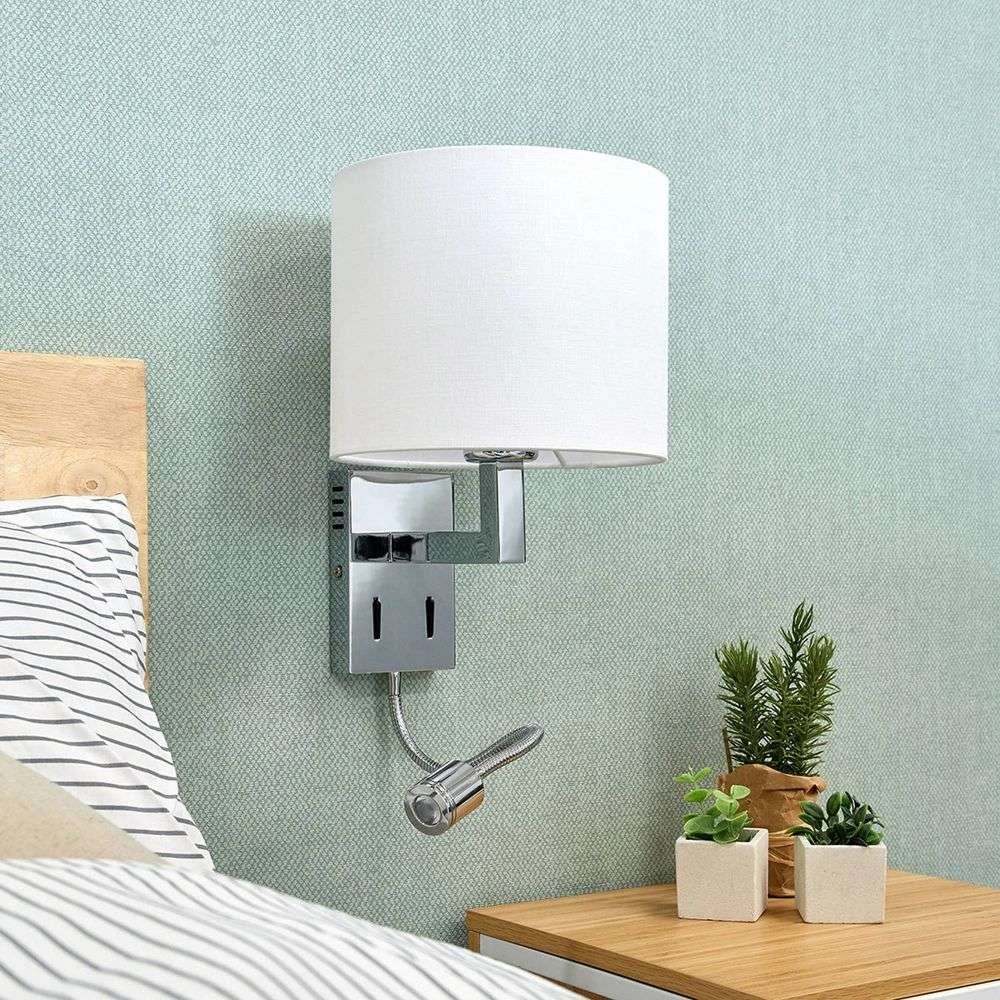 Lucande Lámparas Taron Aplique De Pared White/Chrome - Lucande 4 Lucande Lámparas Taron Aplique De Pared White/Chrome - Lucande - Imagen 4