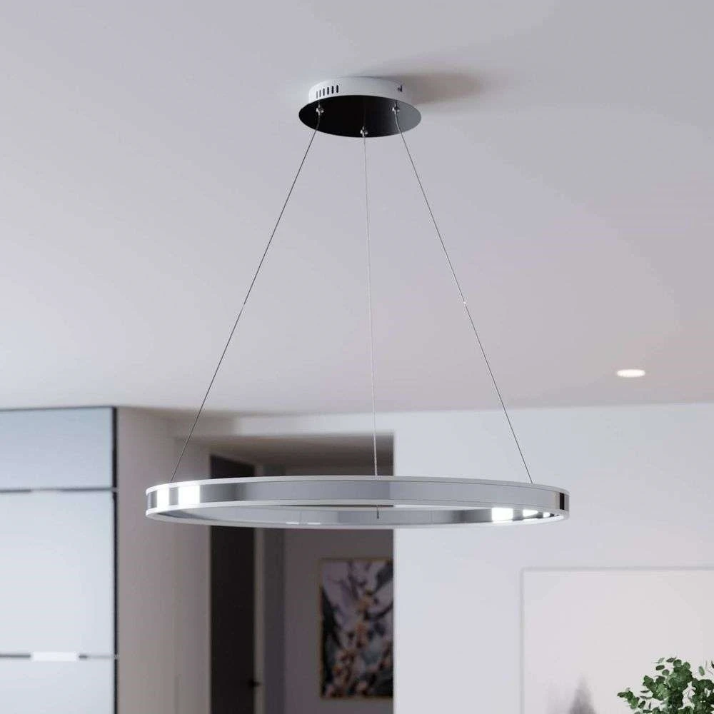 Lucande Lámparas Lyani Lámpara Colgante Ø80 Chrome/White - Lucande 3 Lucande Lámparas Lyani Lámpara Colgante Ø80 Chrome/White - Lucande - Imagen 3