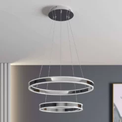 Lucande Lámparas Lyani 2 Lámpara Colgante Ø60 Chrome/White - Lucande 8 Lucande Lámparas Lyani 2 Lámpara Colgante Ø60 Chrome/White - Lucande -Lucande Tienda de ventas 42510965502693