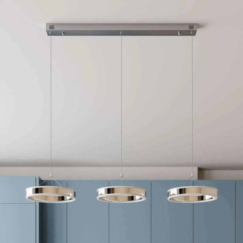 Lucande Lámparas Lyani Lámpara Colgante L115 Chrome/White - Lucande 3 Lucande Lámparas Lyani Lámpara Colgante L115 Chrome/White - Lucande - Imagen 3