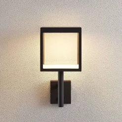 Lucande Lámparas Cube Aplique Pared Exterior M/Sensor Graphite/Clear - Lucande -Lucande Tienda de ventas 42510965504123