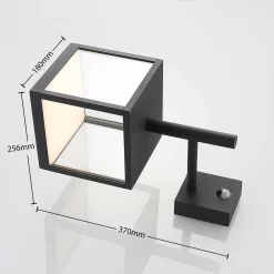 Lucande Lámparas Cube Aplique Pared Exterior M/Sensor Graphite/Clear - Lucande -Lucande Tienda de ventas 42510965504124