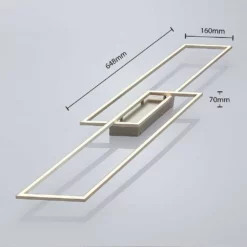 Lucande Lámparas Quadra Lámpara De Techo Dim. L Steel/White - Lucande -Lucande Tienda de ventas 42510965509554