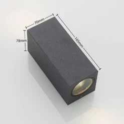 Lucande Lámparas Lavina Up/Down Aplique Pared Exterior Dark Grey - Lucande -Lucande Tienda de ventas 42510965559434