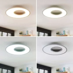 Lucande Lámparas Durun Lámpara De Techo Ø60 White/Silver - Lucande 8 Lucande Lámparas Durun Lámpara De Techo Ø60 White/Silver - Lucande -Lucande Tienda de ventas 42510965596203