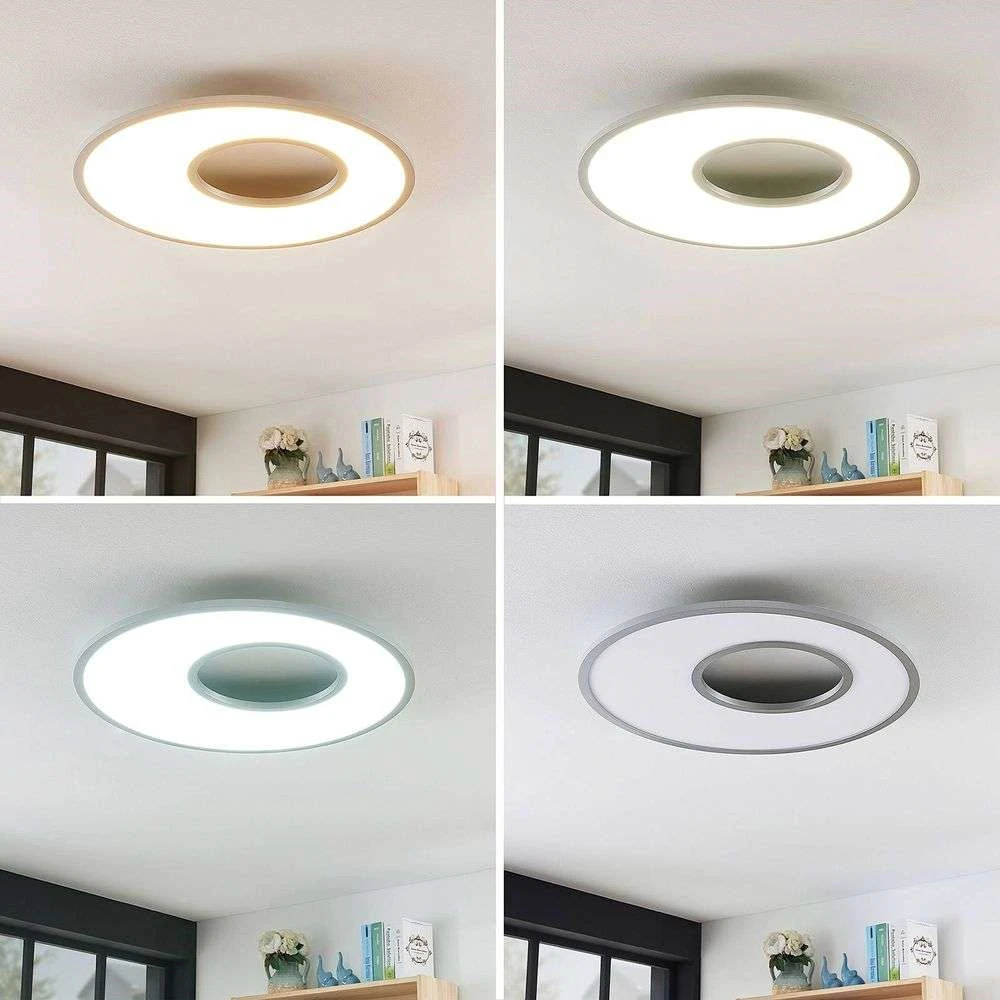 Lucande Lámparas Durun Lámpara De Techo Ø60 White/Silver - Lucande 3 Lucande Lámparas Durun Lámpara De Techo Ø60 White/Silver - Lucande - Imagen 3