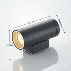 Lucande Lámparas Thomke Aplique Exterior Dark Grey - Lucande -Lucande Tienda de ventas 42510965693224