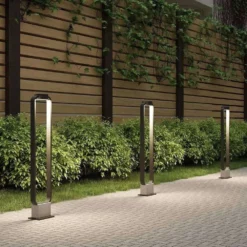 Lucande Lámparas Belna Lámpara Exterior/Jardín H100 Grey/Graphite - Lucande -Lucande Tienda de ventas 4251911702606lucande belna led wegeleuchte 100 cm3