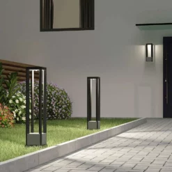 Lucande Lámparas Kalisa Square LED Lámpara Exterior/Jardín H70 Dark Grey - Lucande -Lucande Tienda de ventas 4251911703368lucande kalisa led wegeleuchte eckig3