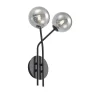Lucande Lámparas Wynina 2 Aplique De Pared Black/Smoke - Lucande