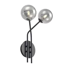 Lucande Lámparas Wynina 2 Aplique De Pared Black/Smoke - Lucande