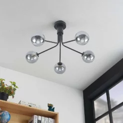 Lucande Lámparas Wynina 5 Lámpara De Techo Black/Smoke - Lucande -Lucande Tienda de ventas 42519117044713