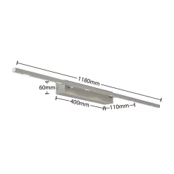 Lucande Lámparas Alexis Aplique De Pared L118 Nickel/Chrome - Lucande -Lucande Tienda de ventas 42519117086776