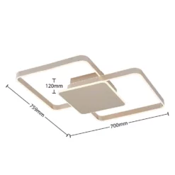 Lucande Lámparas Kadira 70 Lámpara De Techo Nickel - Lucande -Lucande Tienda de ventas 42519117105024