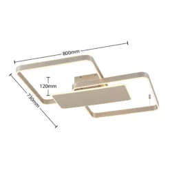 Lucande Lámparas Kadira 80 Lámpara De Techo Nickel - Lucande -Lucande Tienda de ventas 4251911710533 9922004 3