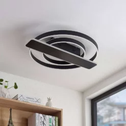 Lucande Lámparas Linetti Round Lámpara De Techo Black - Lucande -Lucande Tienda de ventas 42519117107864