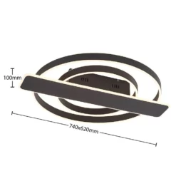 Lucande Lámparas Linetti Round Lámpara De Techo Black - Lucande -Lucande Tienda de ventas 42519117107865