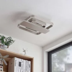 Lucande Lámparas Linetti Square 40 Lámpara De Techo Nickel - Lucande -Lucande Tienda de ventas 42519117108164