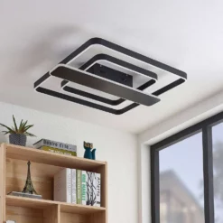 Lucande Lámparas Linetti Square 70 Lámpara De Techo Black - Lucande -Lucande Tienda de ventas 42519117108233