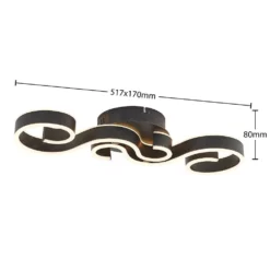 Lucande Lámparas Admira Lámpara De Techo L51,7 Black/Gold - Lucande -Lucande Tienda de ventas 42519117109084