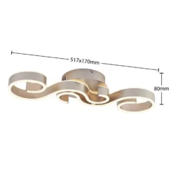 Lucande Lámparas Admira Lámpara De Techo L51,7 Nickel - Lucande -Lucande Tienda de ventas 42519117109154