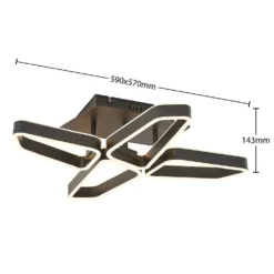 Lucande Lámparas Quinn 4 Lámpara De Techo Black/Gold - Lucande -Lucande Tienda de ventas 42519117110284