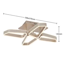 Lucande Lámparas Quinn 4 Lámpara De Techo Nickel - Lucande 9 Lucande Lámparas Quinn 4 Lámpara De Techo Nickel - Lucande -Lucande Tienda de ventas 42519117110354