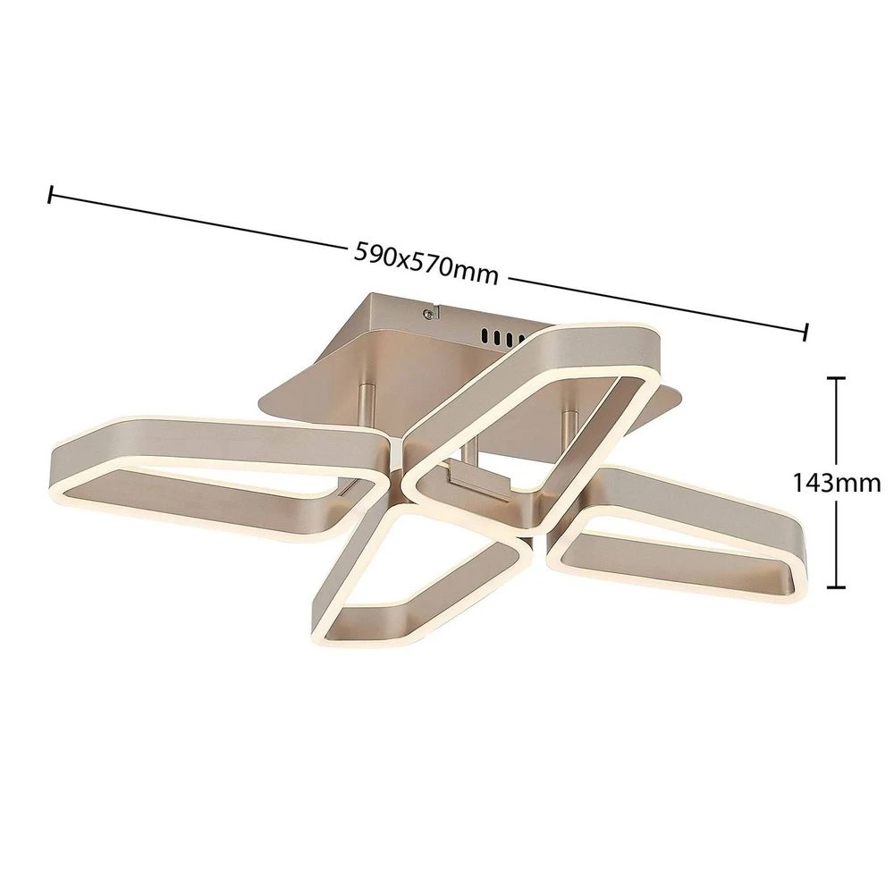 Lucande Lámparas Quinn 4 Lámpara De Techo Nickel - Lucande 4 Lucande Lámparas Quinn 4 Lámpara De Techo Nickel - Lucande - Imagen 4