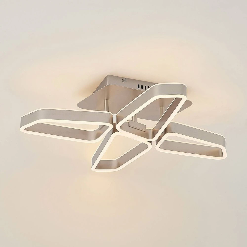 Lucande Lámparas Quinn 4 Lámpara De Techo Nickel - Lucande 5 Lucande Lámparas Quinn 4 Lámpara De Techo Nickel - Lucande - Imagen 5