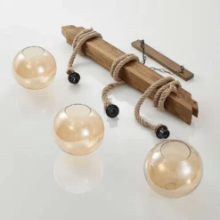Lucande Lámparas Mevan 3 Lámpara Colgante Wood/Amber - Lucande -Lucande Tienda de ventas 42519117112957