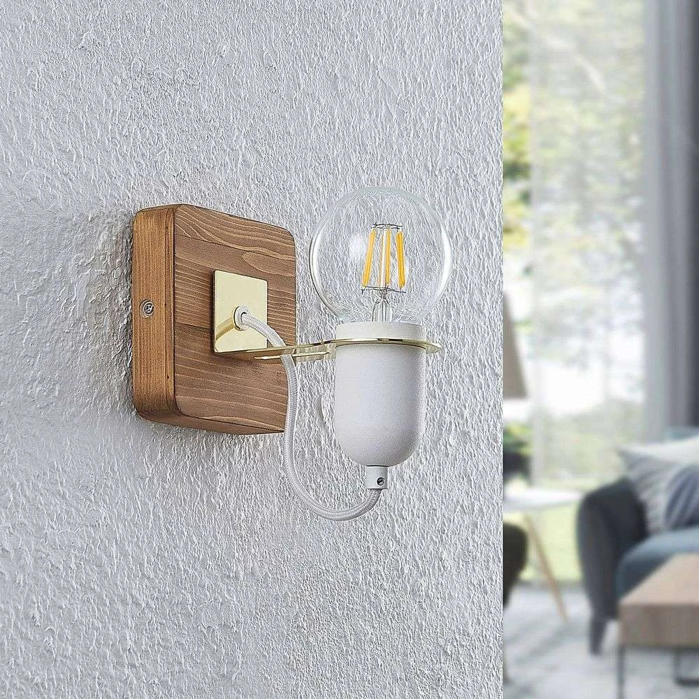 Lucande Lámparas Becky Aplique De Pared White/Wood - Lucande 2 Lucande Lámparas Becky Aplique De Pared White/Wood - Lucande - Imagen 2