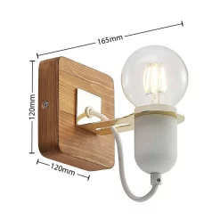 Lucande Lámparas Becky Aplique De Pared White/Wood - Lucande 8 Lucande Lámparas Becky Aplique De Pared White/Wood - Lucande -Lucande Tienda de ventas 42519117120563