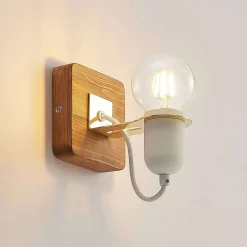 Lucande Lámparas Becky Aplique De Pared White/Wood - Lucande 9 Lucande Lámparas Becky Aplique De Pared White/Wood - Lucande -Lucande Tienda de ventas 42519117120564