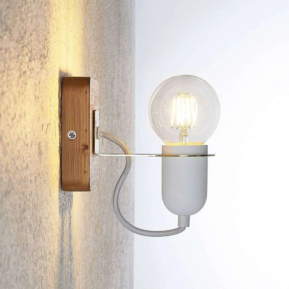 Lucande Lámparas Becky Aplique De Pared White/Wood - Lucande 5 Lucande Lámparas Becky Aplique De Pared White/Wood - Lucande - Imagen 5