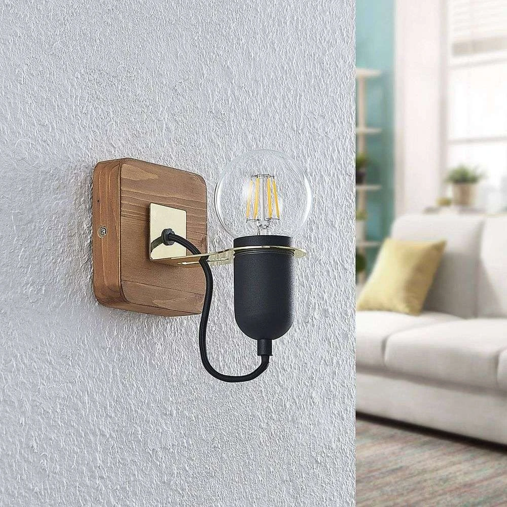 Lucande Lámparas Becky Aplique De Pared Black/Wood - Lucande 2 Lucande Lámparas Becky Aplique De Pared Black/Wood - Lucande - Imagen 2