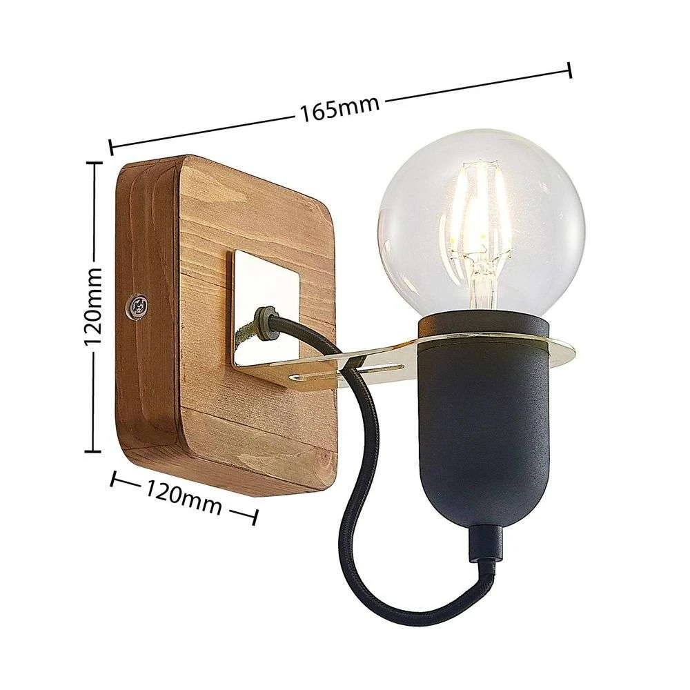 Lucande Lámparas Becky Aplique De Pared Black/Wood - Lucande 3 Lucande Lámparas Becky Aplique De Pared Black/Wood - Lucande - Imagen 3