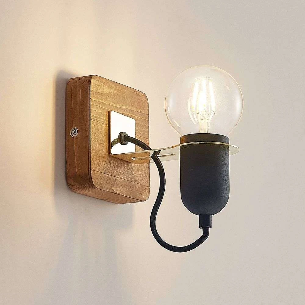 Lucande Lámparas Becky Aplique De Pared Black/Wood - Lucande 5 Lucande Lámparas Becky Aplique De Pared Black/Wood - Lucande - Imagen 5