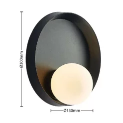 Lucande Lámparas Andelina Aplique De Pared Black/Opal - Lucande 8 Lucande Lámparas Andelina Aplique De Pared Black/Opal - Lucande -Lucande Tienda de ventas 42519117121003