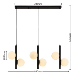 Lucande Lámparas Emarin 3 Lámpara Colgante Black/Opal - Lucande 8 Lucande Lámparas Emarin 3 Lámpara Colgante Black/Opal - Lucande -Lucande Tienda de ventas 42519117130603