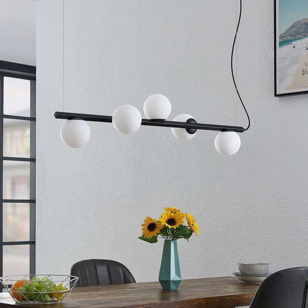 Lucande Lámparas Emarin Long Lámpara Colgante Black/Opal - Lucande 2 Lucande Lámparas Emarin Long Lámpara Colgante Black/Opal - Lucande - Imagen 2